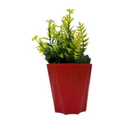 Plastic Diamond Planter Red
