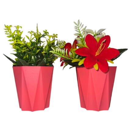 Diamond Shape Plastic Pots - Decorative Planters